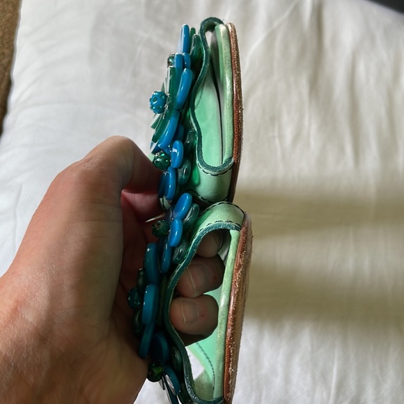 Marc Jacobs green kitten Mules size 39 1/2 - Picture 3 of 9